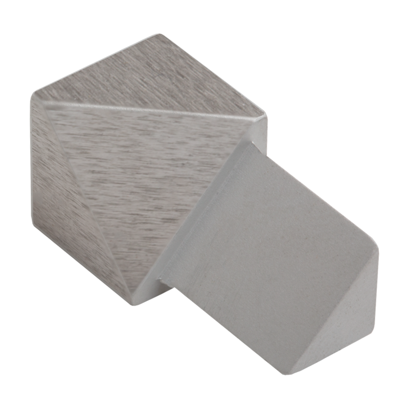 Brushed Chrome Triangular Internal Corner (2 Pack) by Genesis Premium Tile Trim Brushed Chrome Triangular Internal Corner (2 Pack) by Genesis Premium Tile Trim